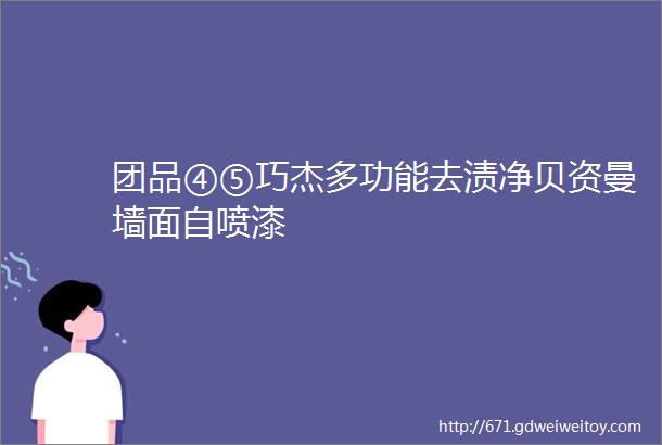 团品④⑤巧杰多功能去渍净贝资曼墙面自喷漆